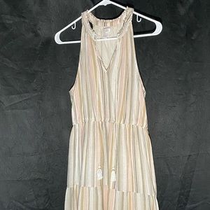 Medium Lauren Conrad Sleeveless Tan Maxi Dress